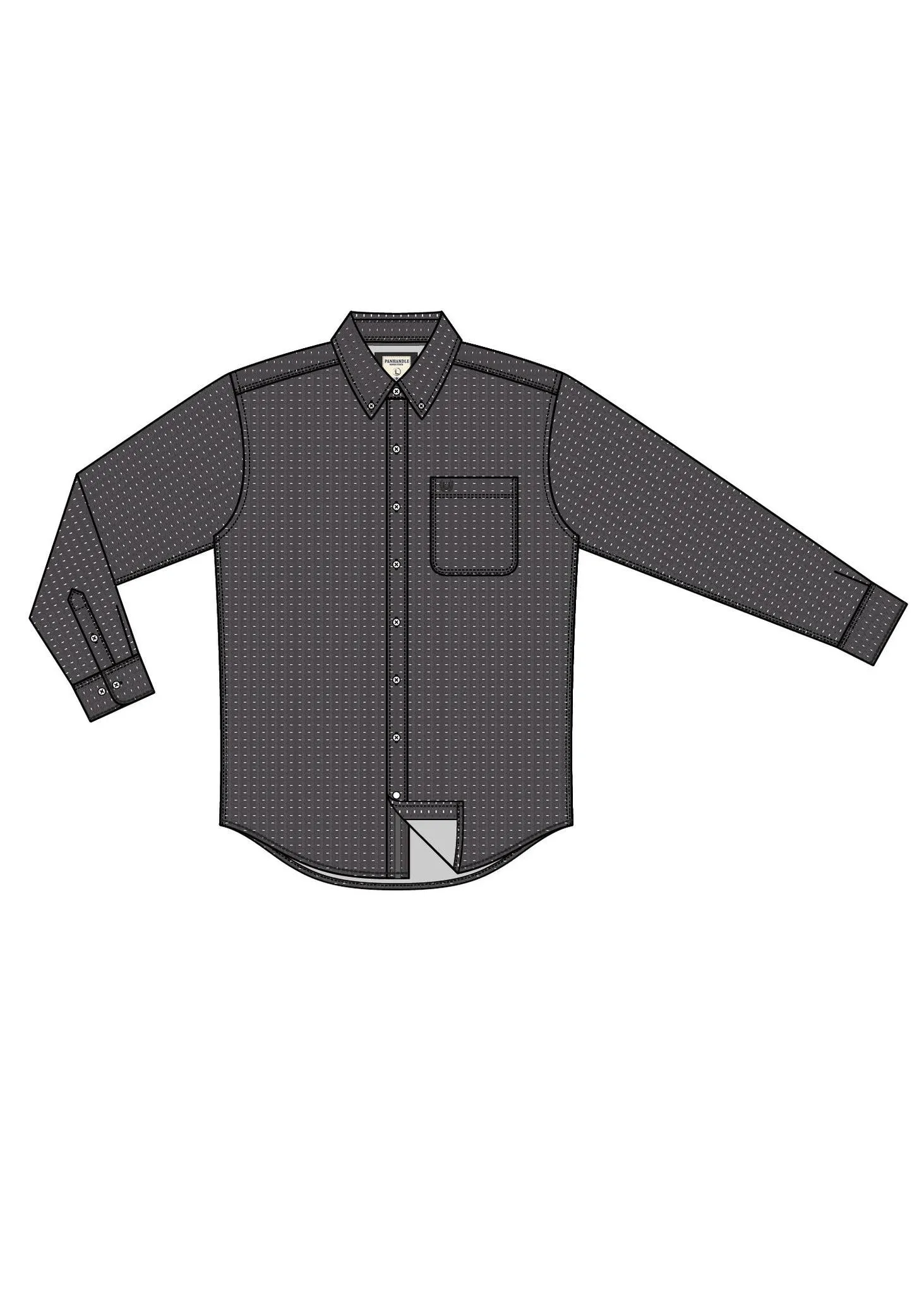 ROCK & ROLL MENS GRAY BUTTON UP SHIRT