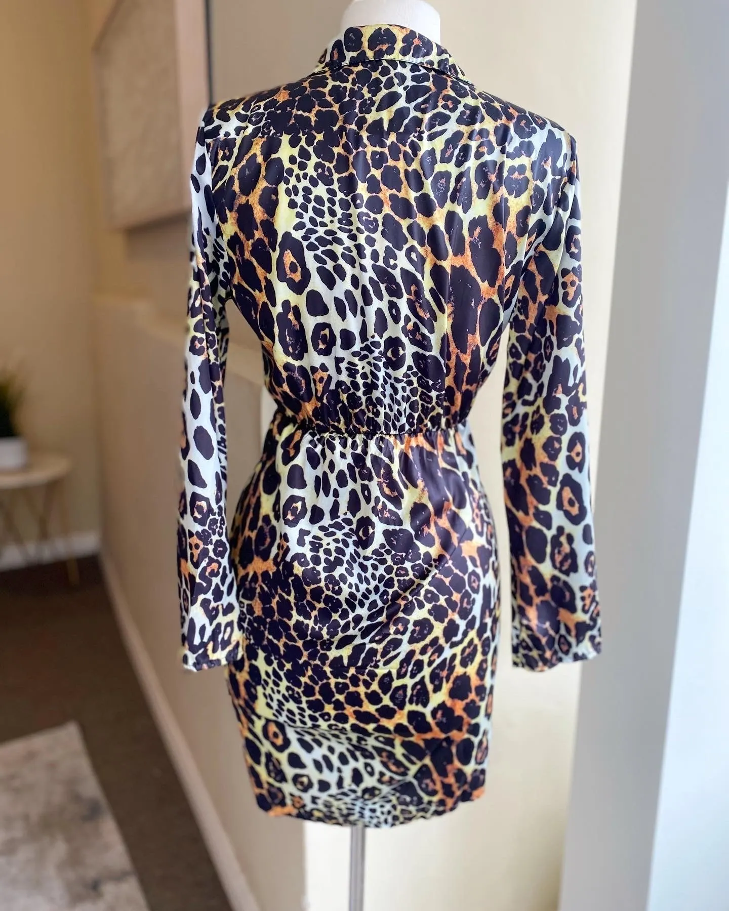 Rouge Animal Print Shirt Dress
