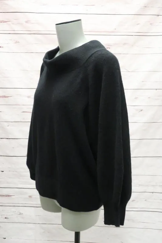 RtA Sweater Nino Black Cashmere Size Small Off the Shoulder Pullover NEW