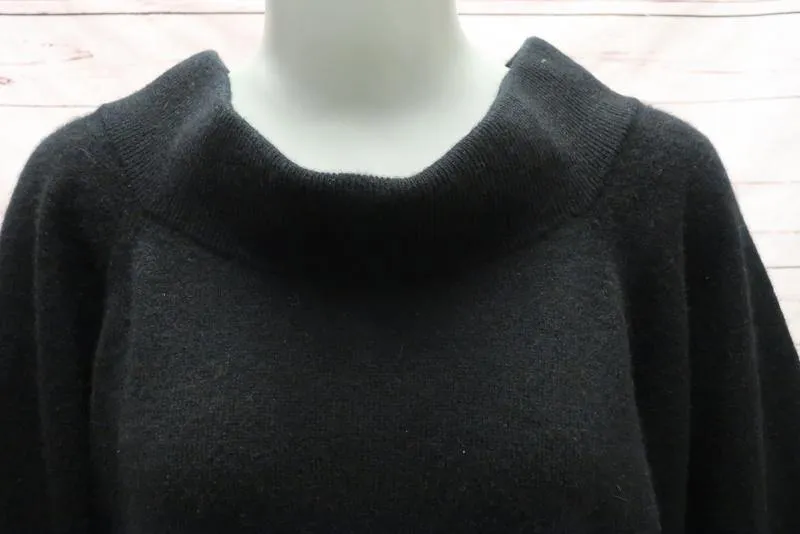 RtA Sweater Nino Black Cashmere Size Small Off the Shoulder Pullover NEW