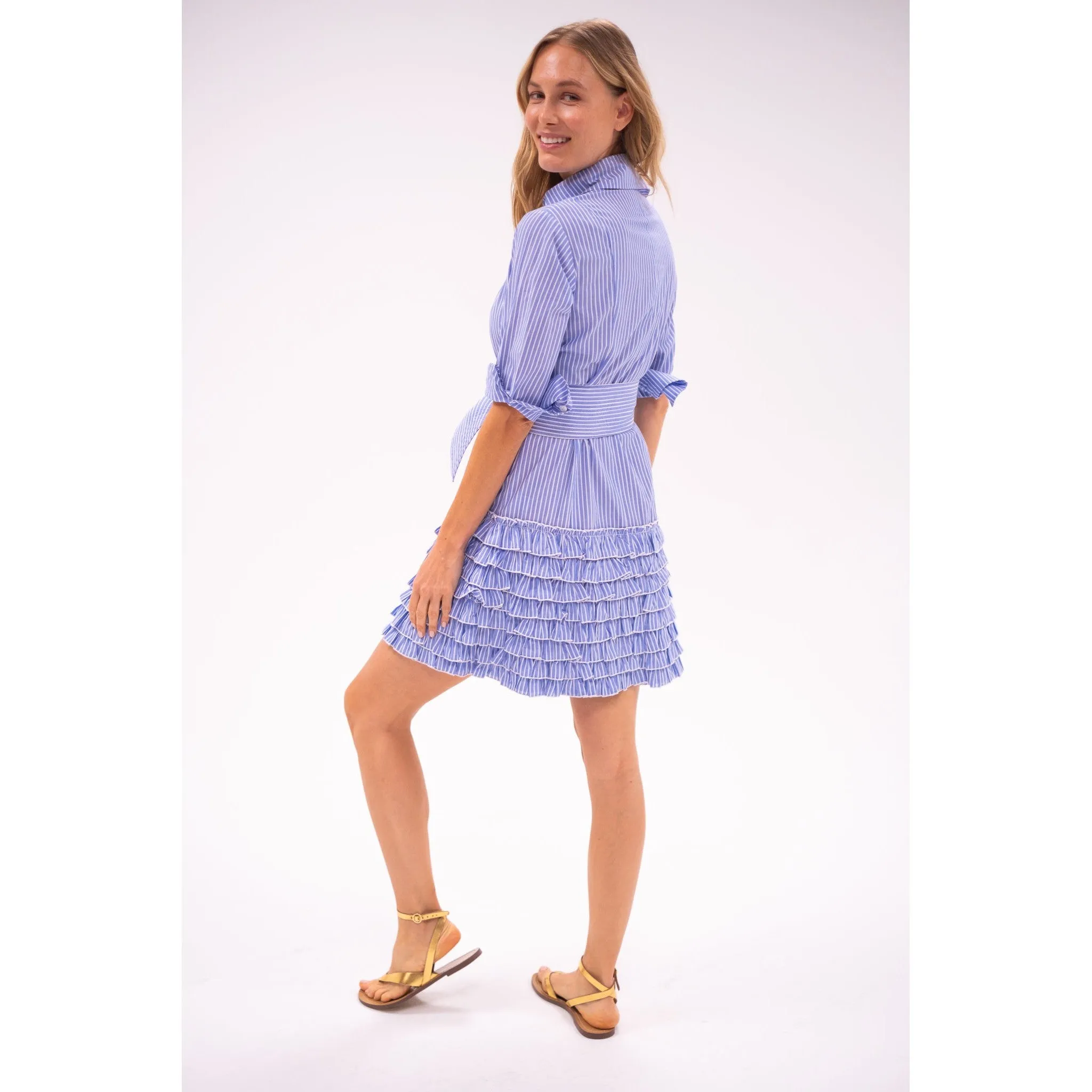 Ruffle Shirt Dress
