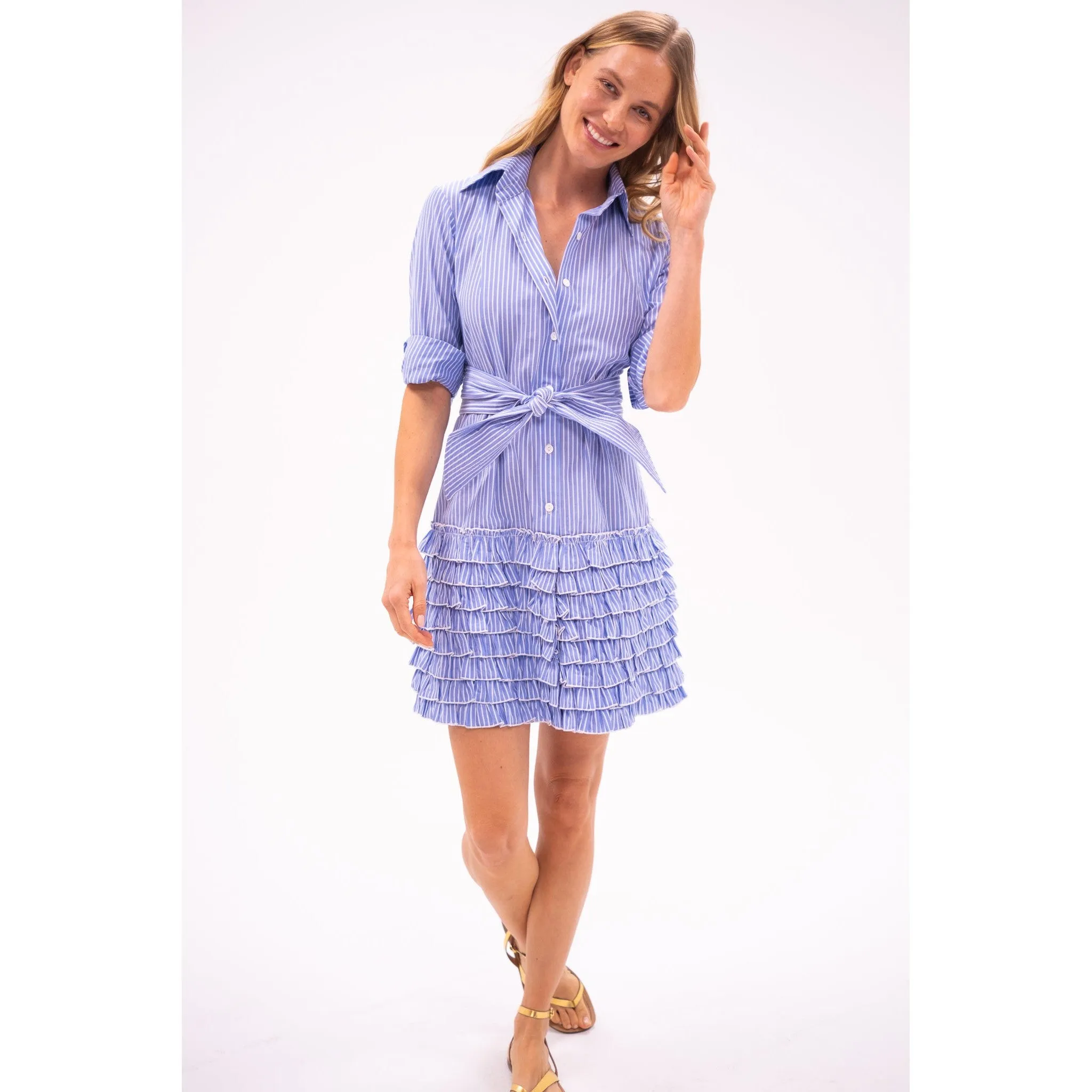 Ruffle Shirt Dress