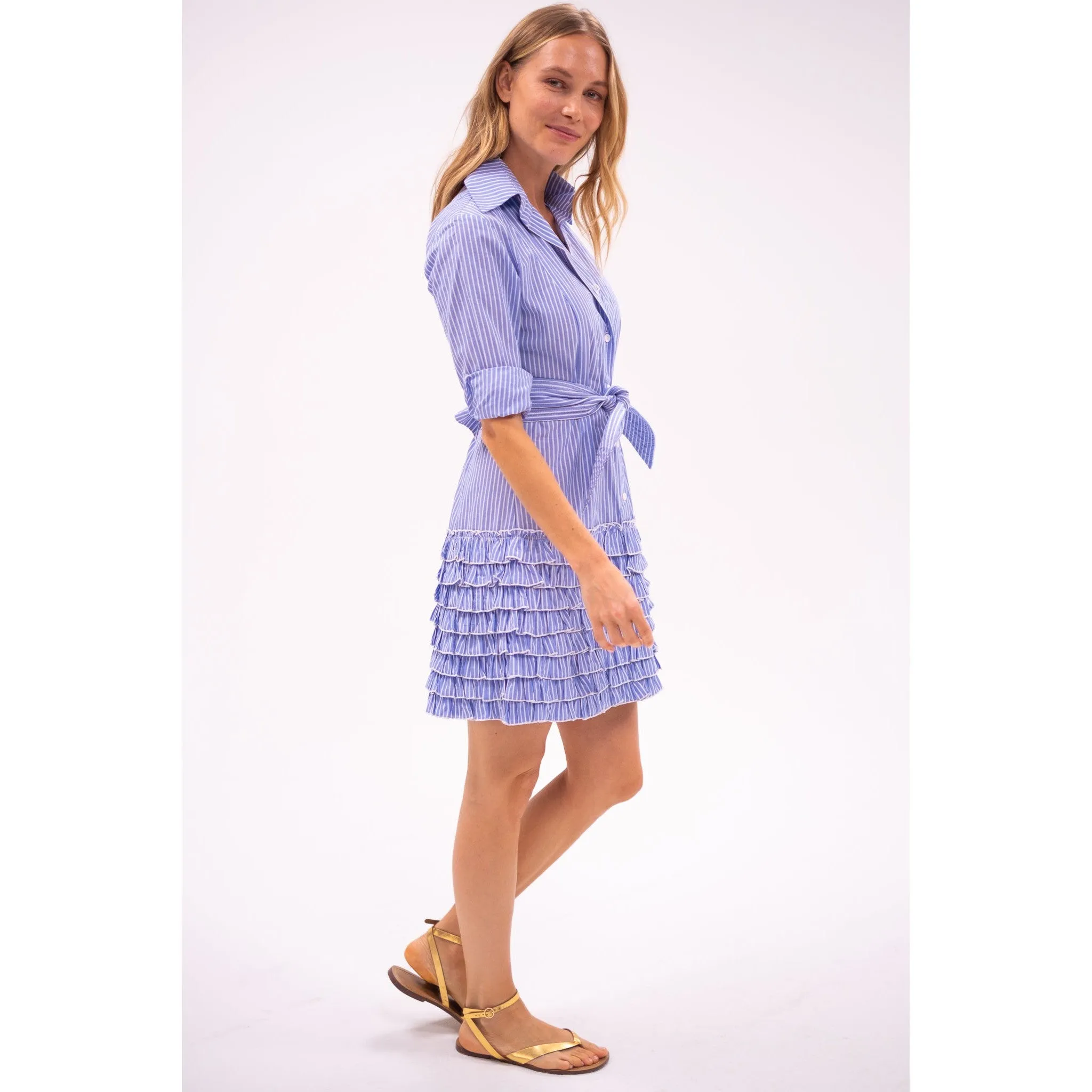 Ruffle Shirt Dress
