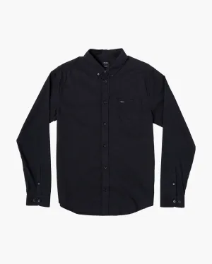 RVCA Boys That'll Do Stretch Long Sleeve Button-Up Shirt