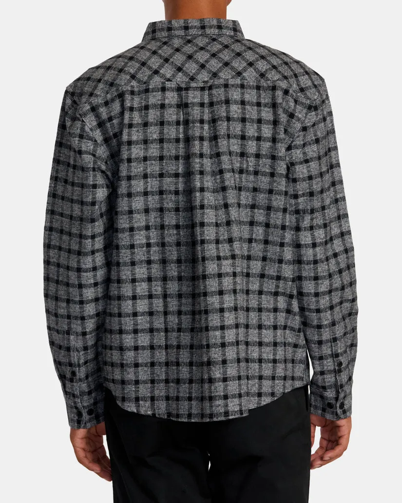 RVCA Mens Hughes Flannel Long Sleeve Shirt