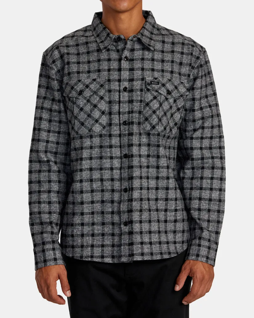 RVCA Mens Hughes Flannel Long Sleeve Shirt