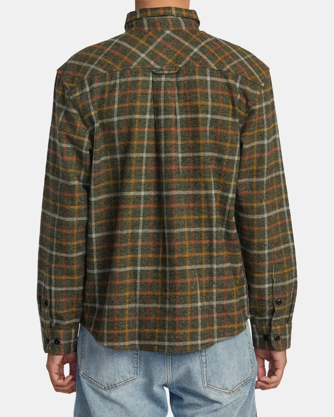 RVCA Mens Hughes Flannel Long Sleeve Shirt