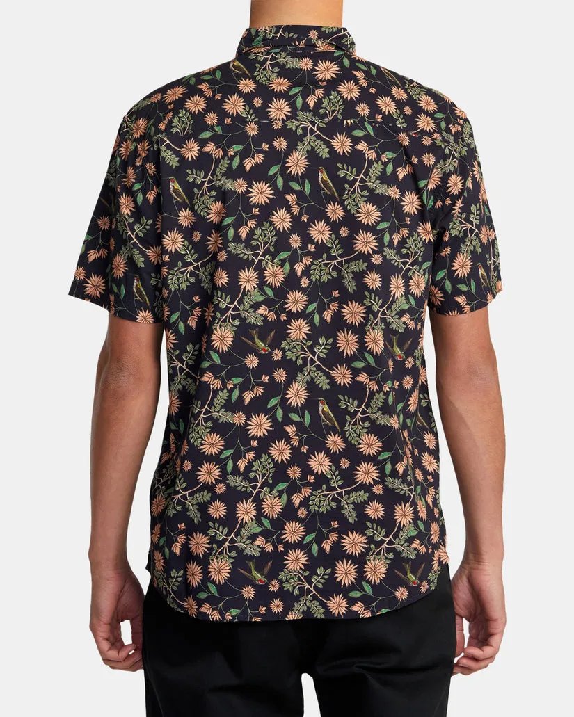 RVCA Mens Morning Glory Short Sleeve Woven Shirt