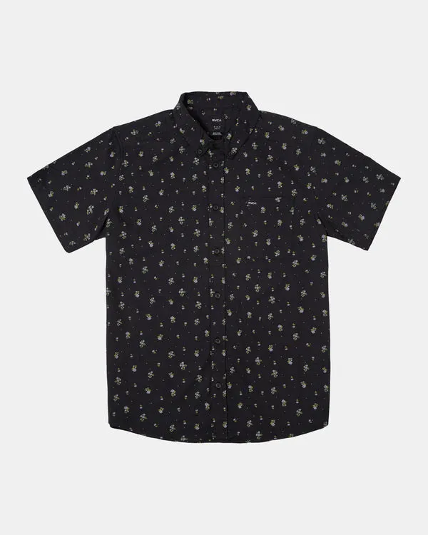 RVCA Mens Thatll Do Print Short Sleeve Shirt