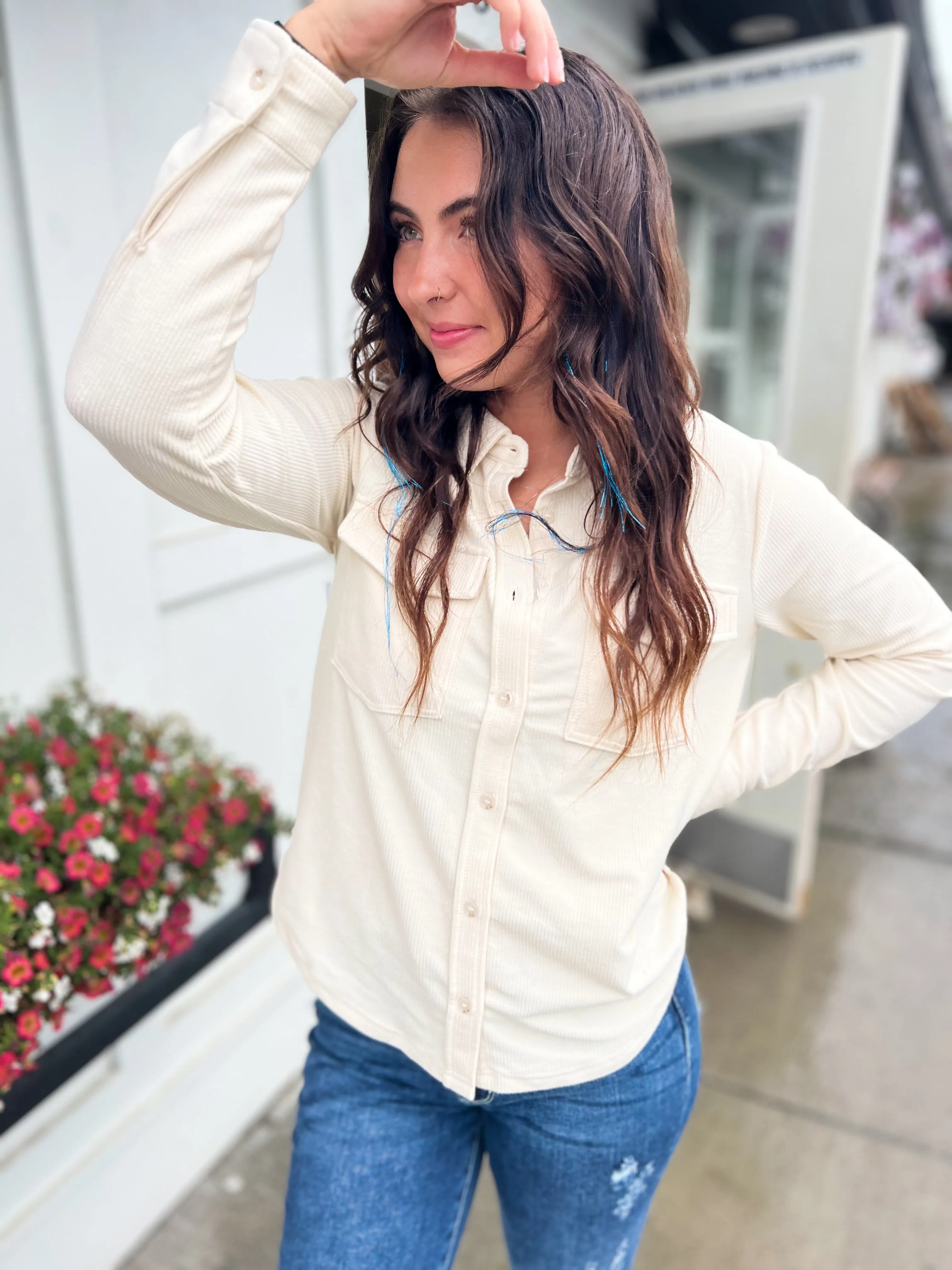 Rylan Shirt- Seashell