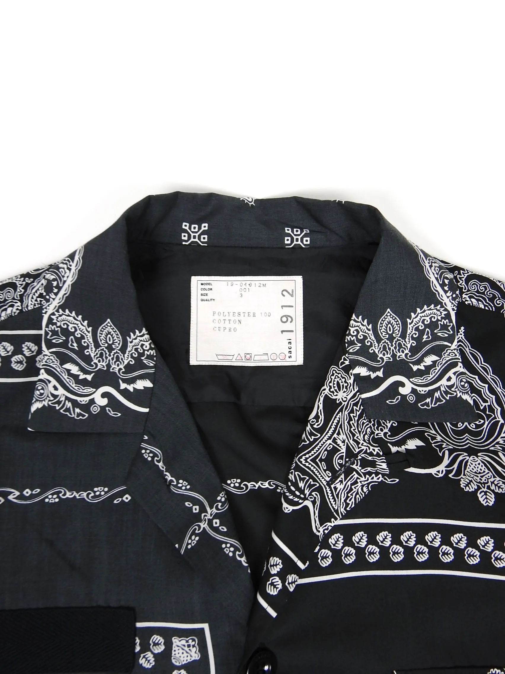 Sacai Bandana SS Shirt Size 3