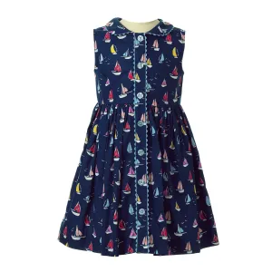 Sailboat Button-Front Dress & Bloomer - Baby