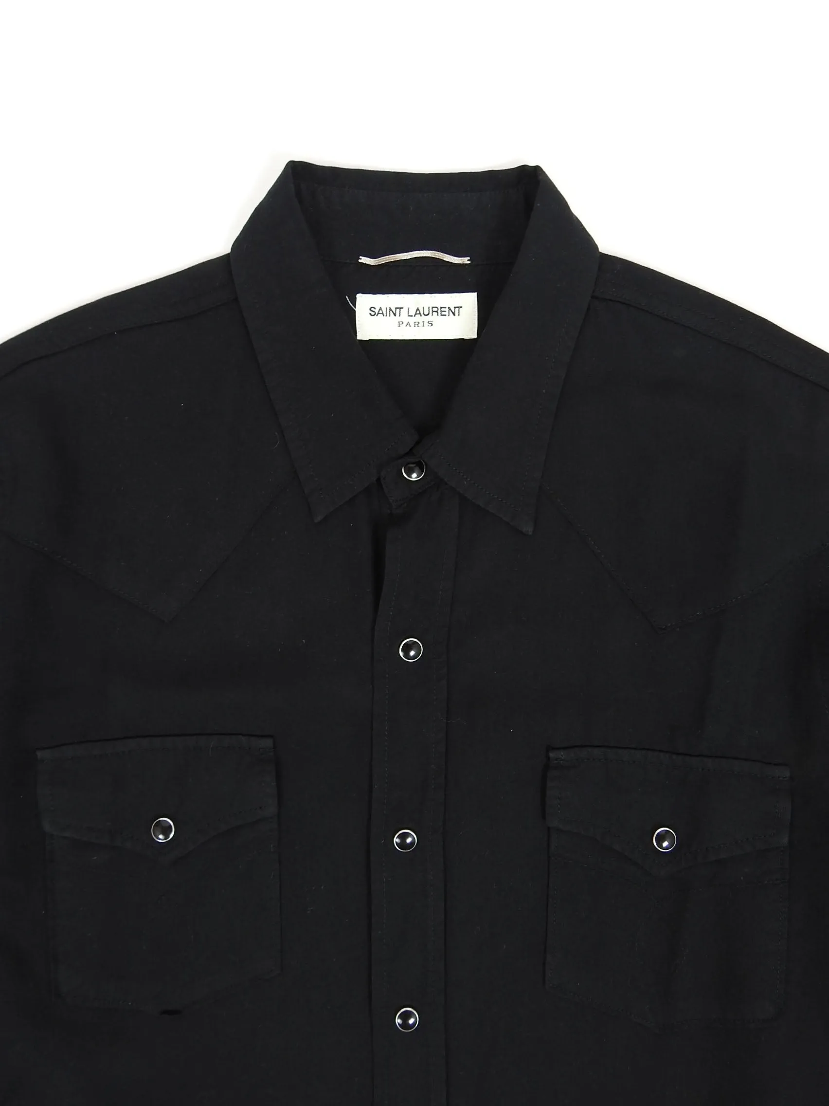 Saint Laurent Paris Snap Button Western Shirt Size Large