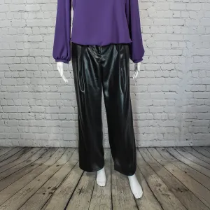 SALE! Eliza Faux Leather Pant in Black by Drew