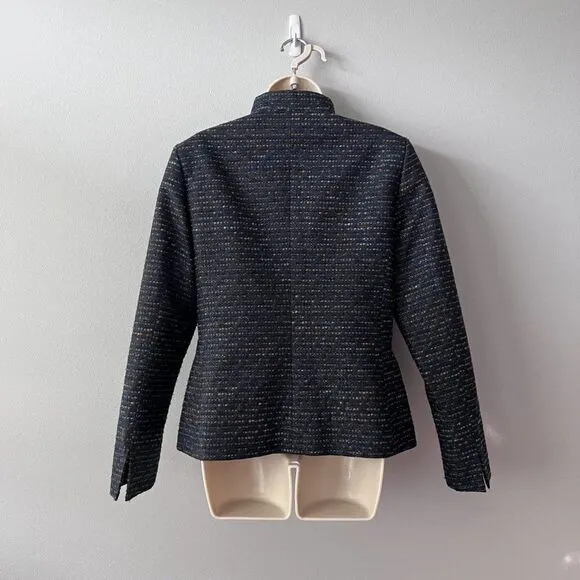 Santorelli Metallic Woven Tweed Caryn Jacket Blazer Size 10