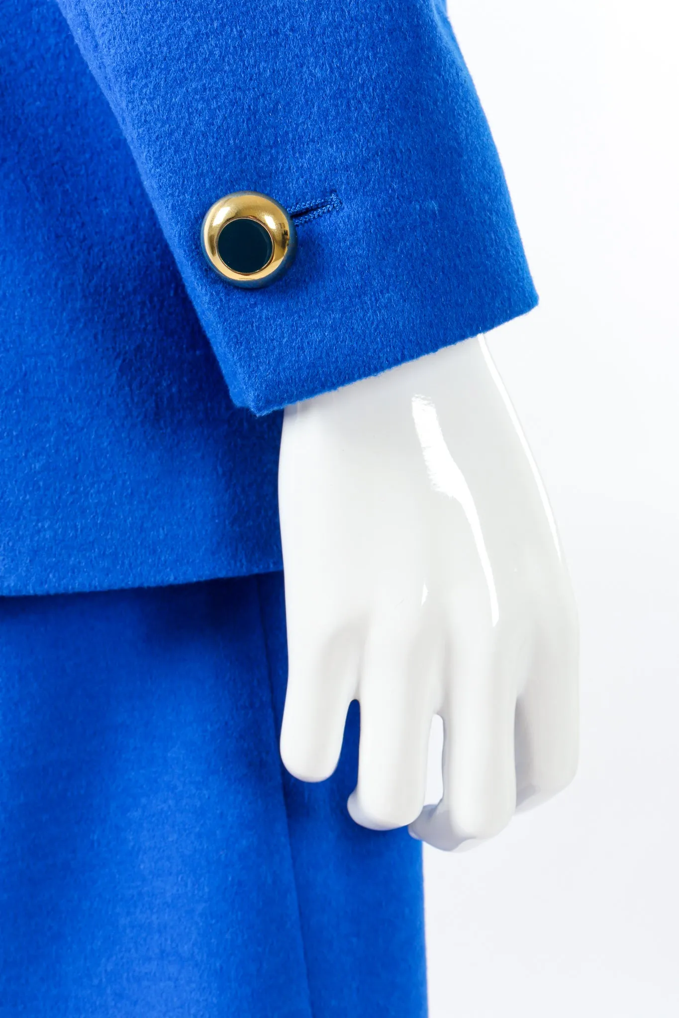 Satin Contrast Blazer & Skirt Set