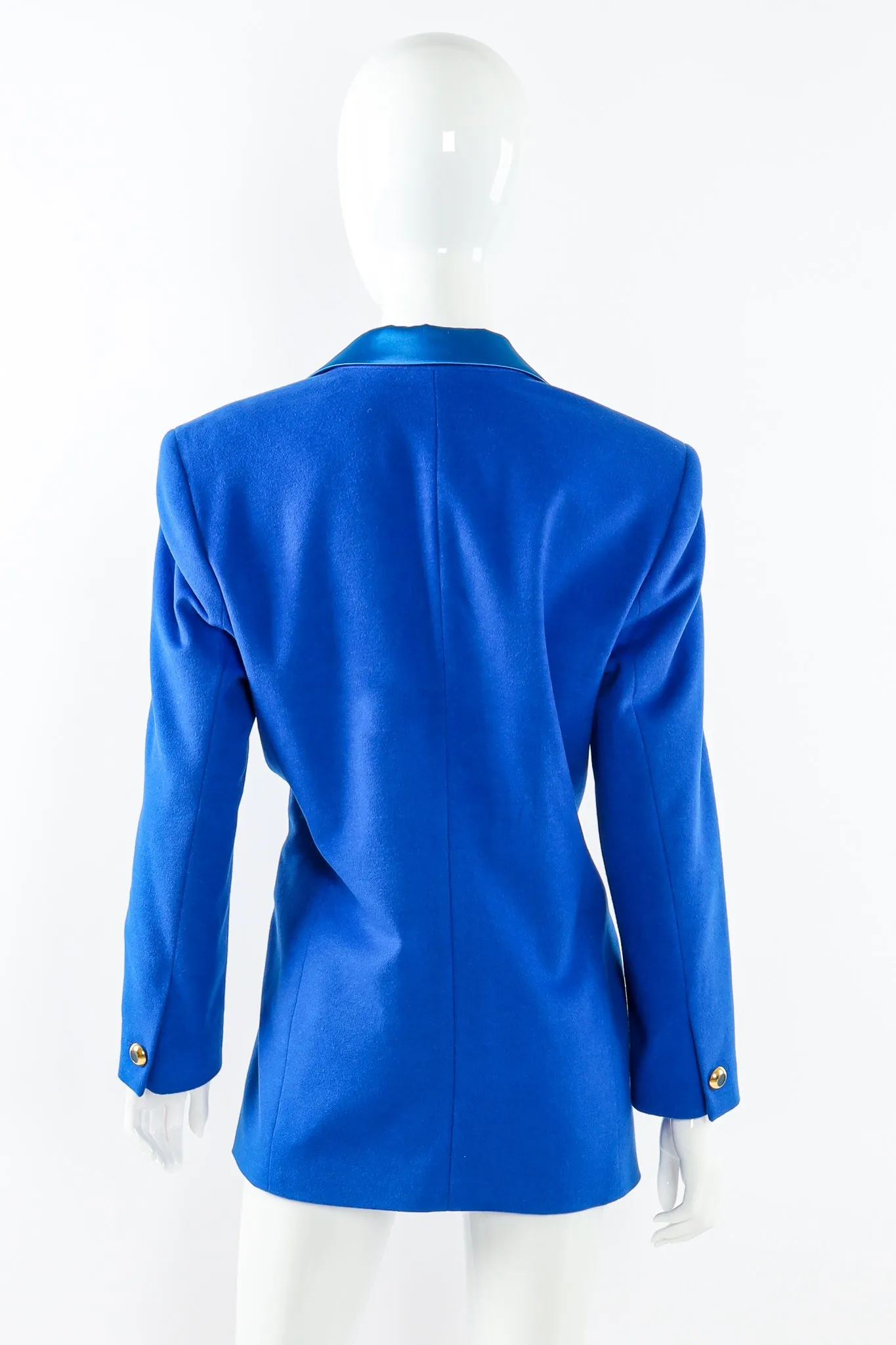 Satin Contrast Blazer & Skirt Set