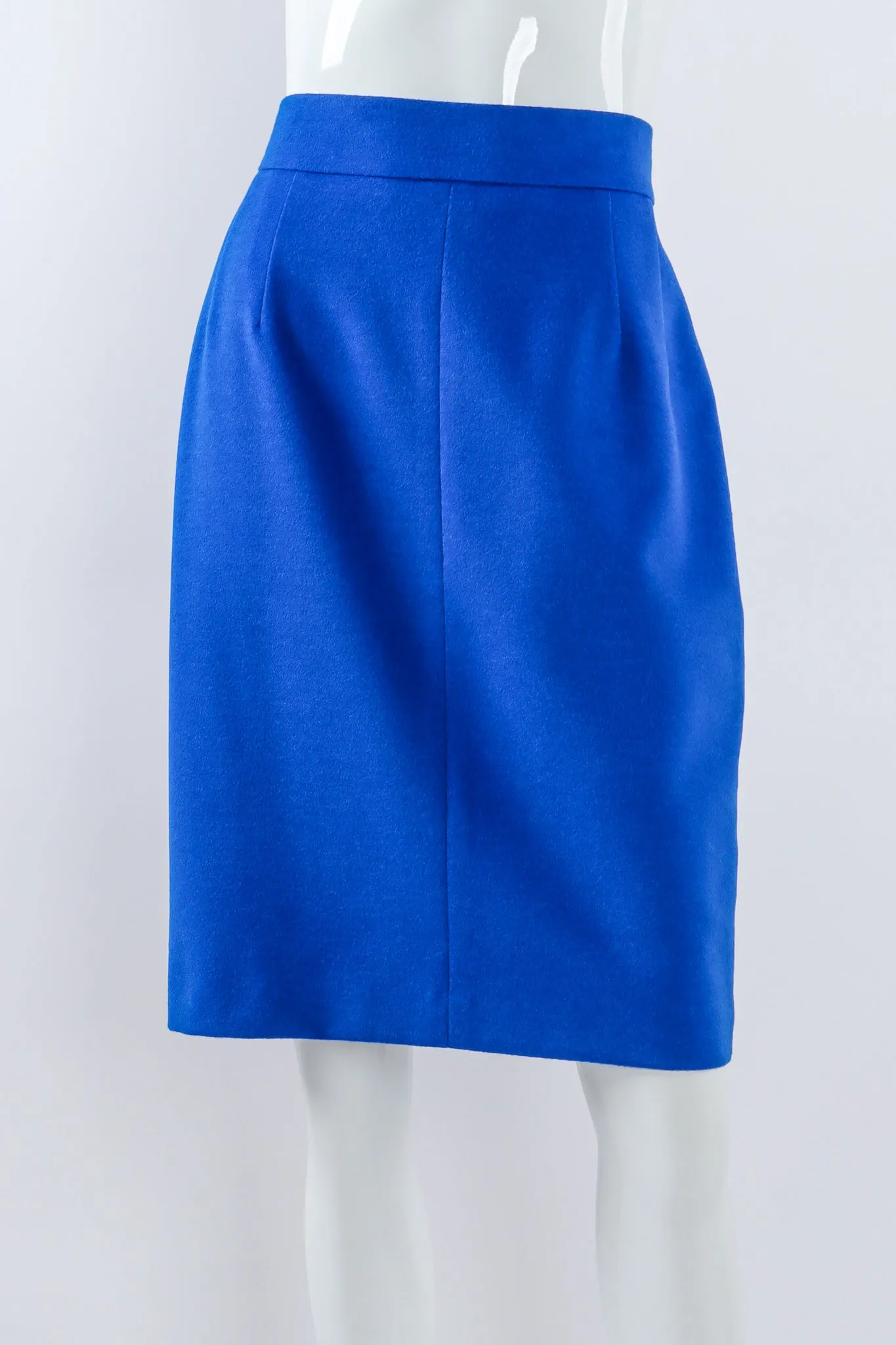 Satin Contrast Blazer & Skirt Set