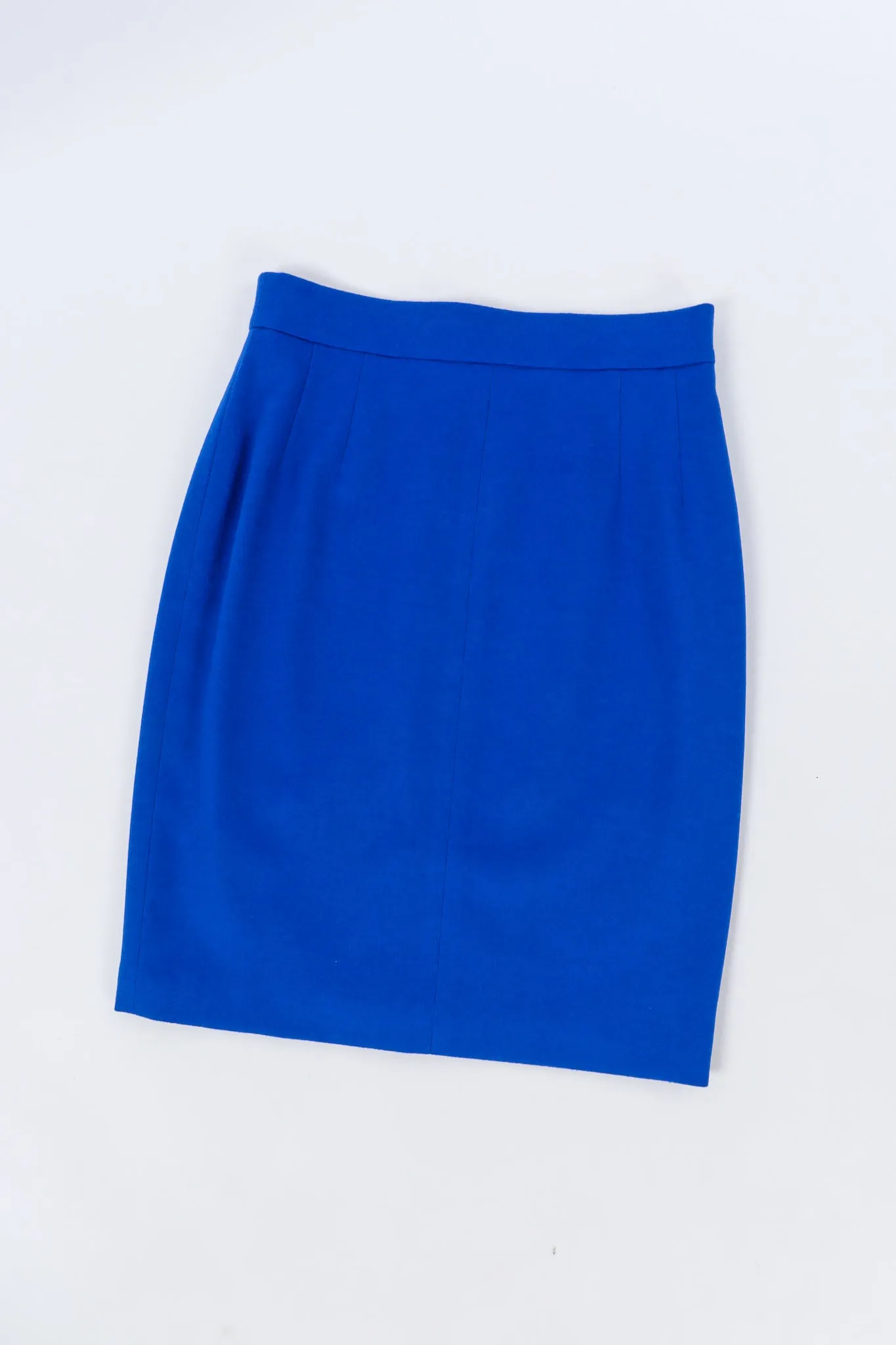 Satin Contrast Blazer & Skirt Set
