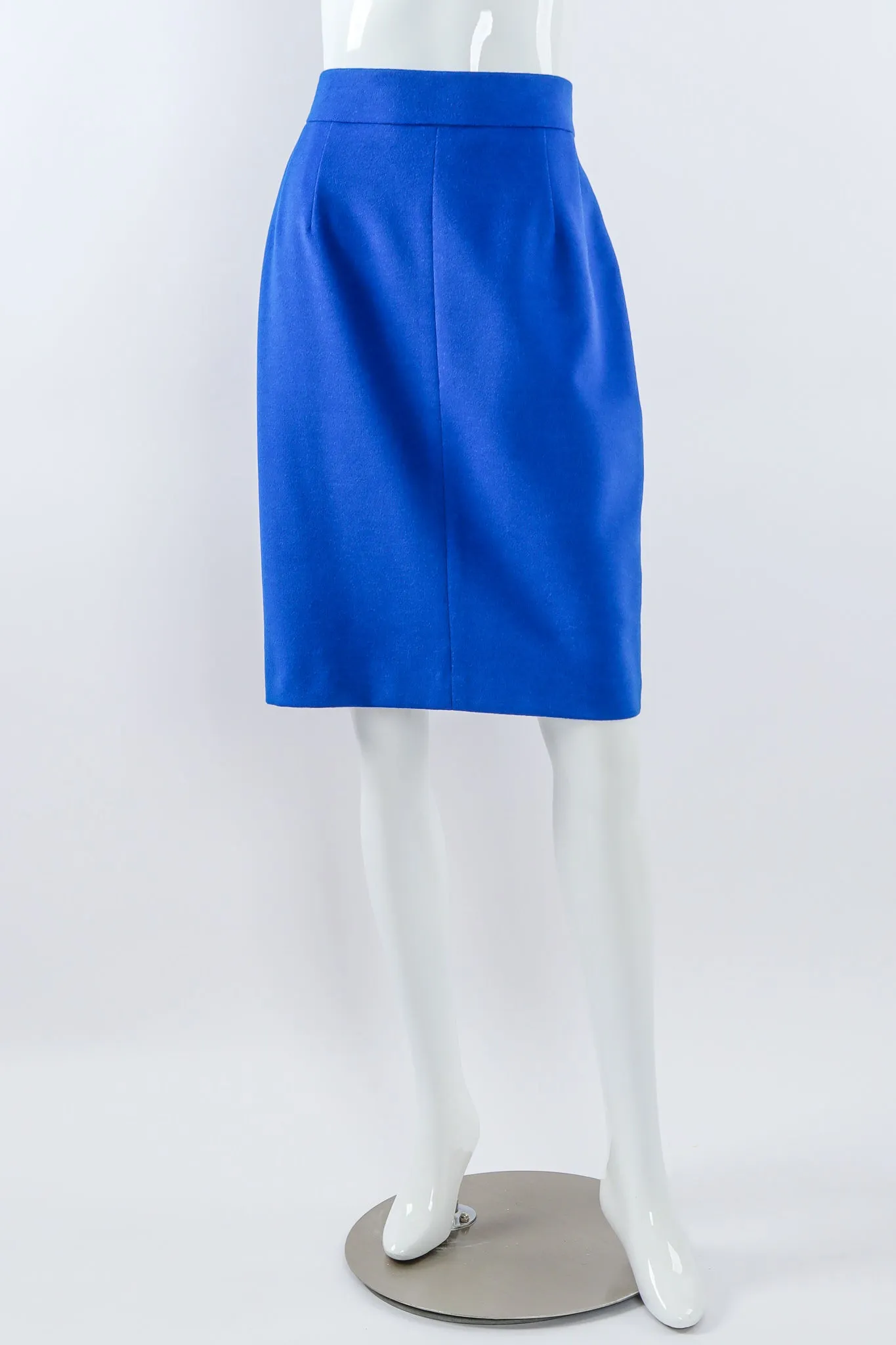 Satin Contrast Blazer & Skirt Set