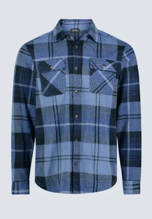 Sebbe Men's Blanket Shirt in Whale Plaid - BM24306