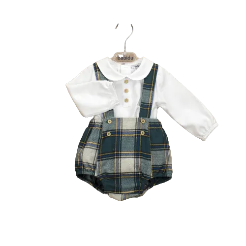 SET OF STRAPS   SHIRT WITH COLLAR BABY EMERALD