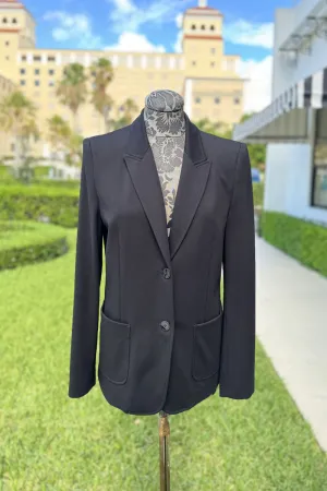 Seventy Textured Blazer in Black