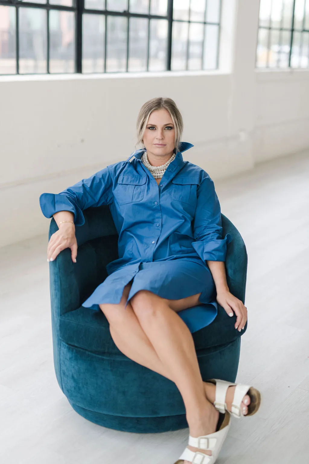 Shirt Dress Blue