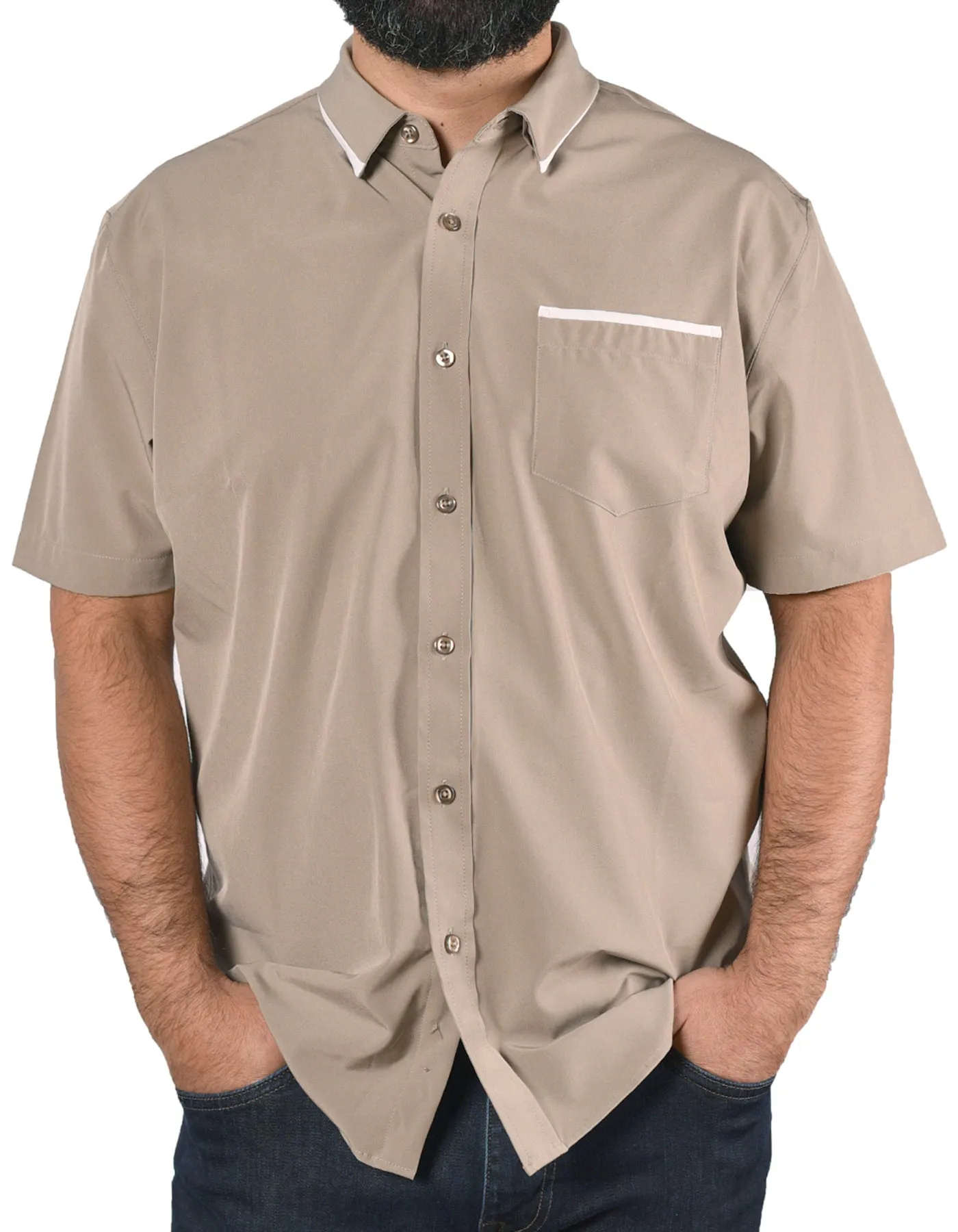 Short Sleeve "Edge" Button-Up