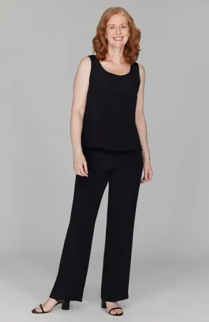 Silk Essential Straight Leg Pant w/ Full Elastic Waist