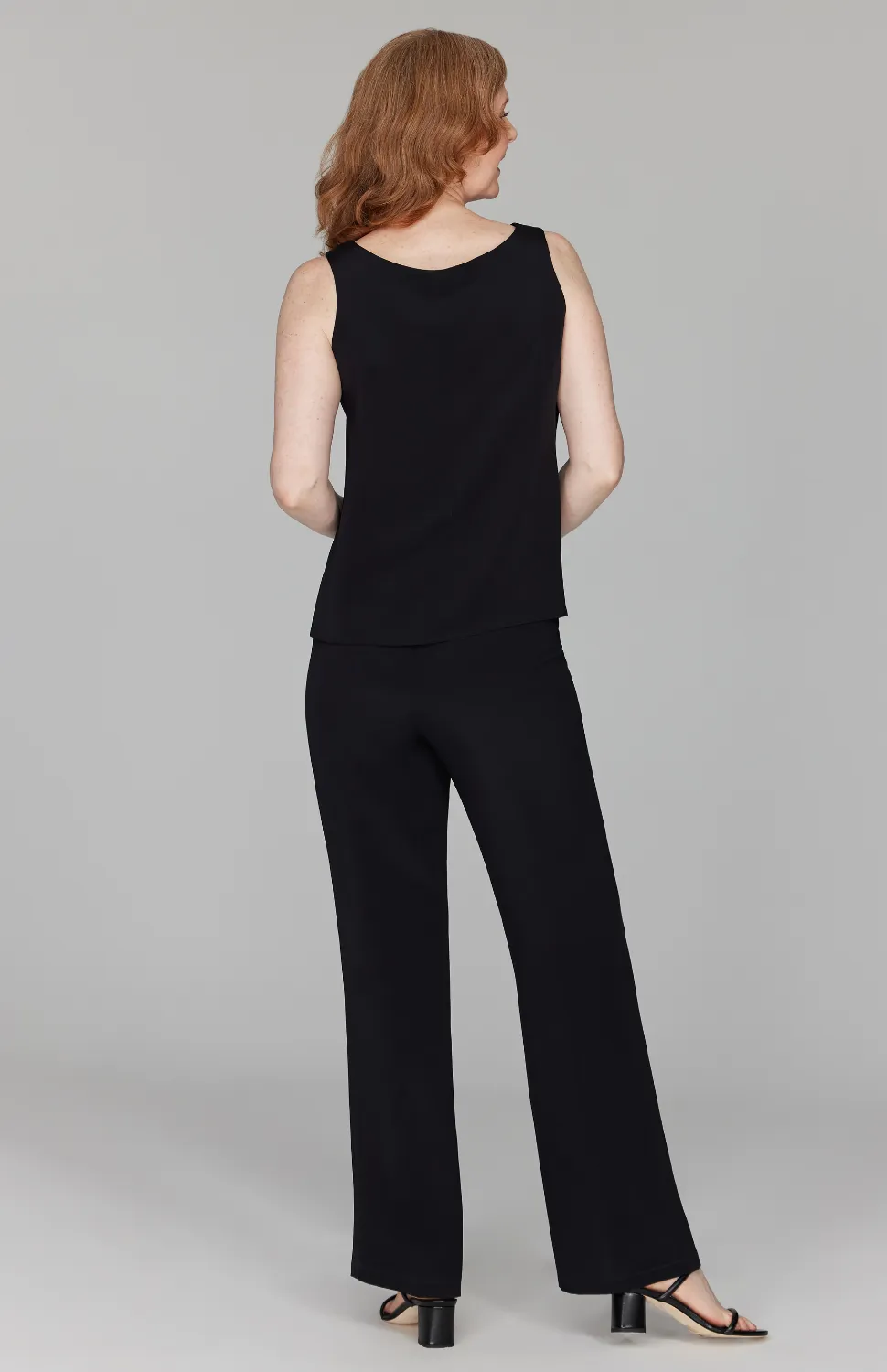 Silk Essential Straight Leg Pant w/ Full Elastic Waist