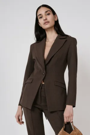 Single Breasted Blazer with Back Lacing