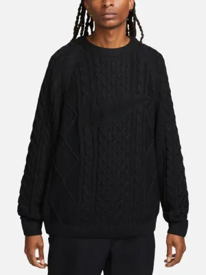 Sportswear Cable Knit Sweater - Black