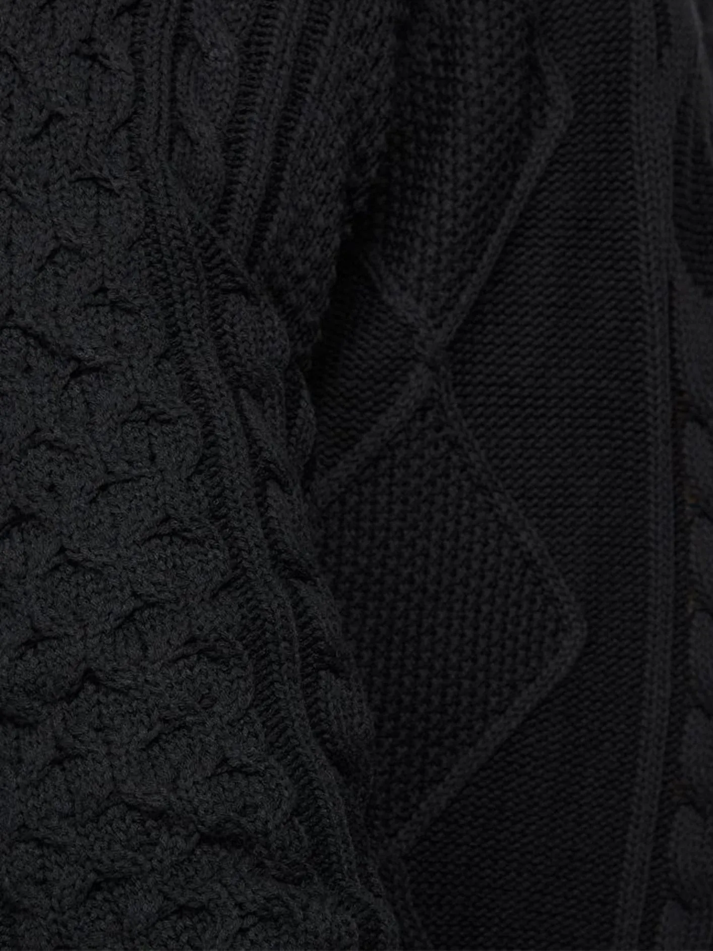 Sportswear Cable Knit Sweater - Black