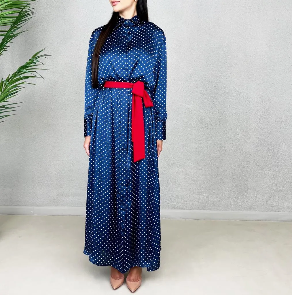 SS22 POLKA DOTS SHIRT DRESS