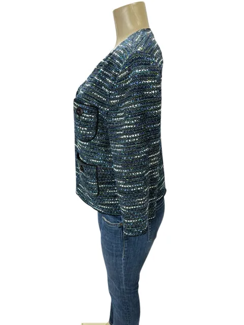 ST JOHN Size 14 blue and black Blazer