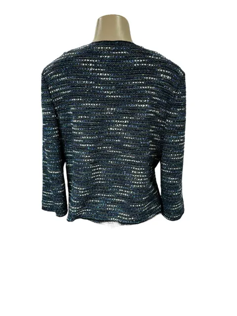 ST JOHN Size 14 blue and black Blazer