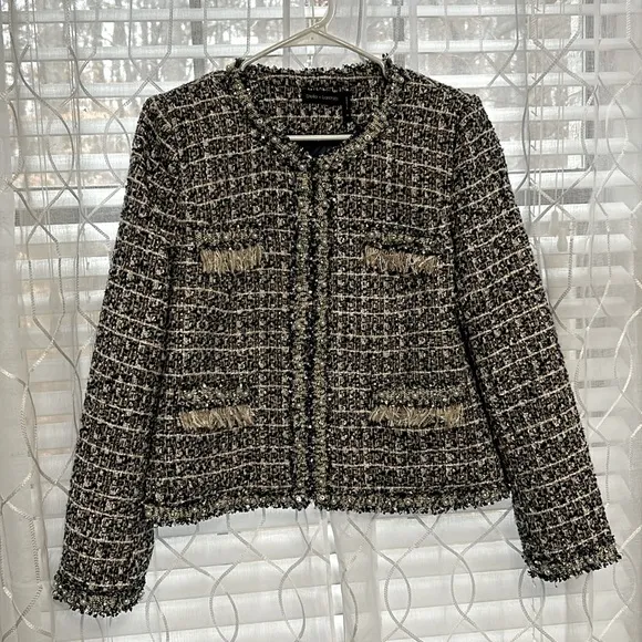 Stella   Lorenzo Tweed Style Blazer Size M