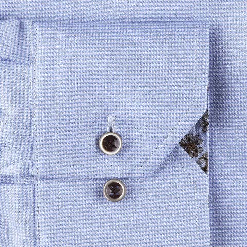 Stenstroms - Contrast Twill Shirt - Light Blue