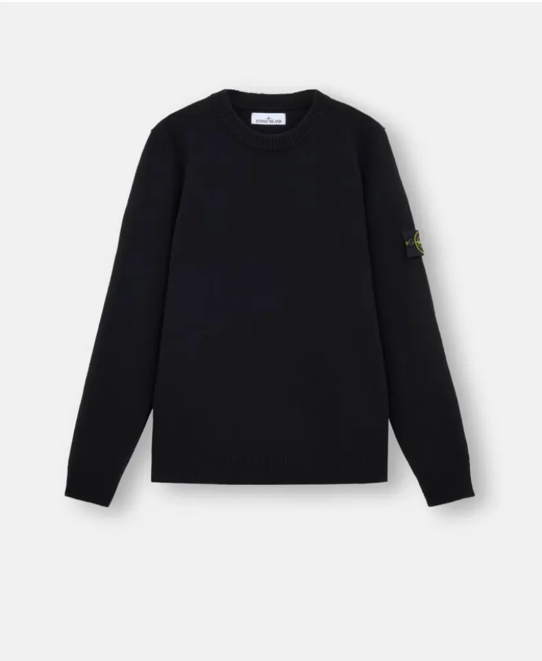 Stone Island 8115508 Lambswool Knitwear Black