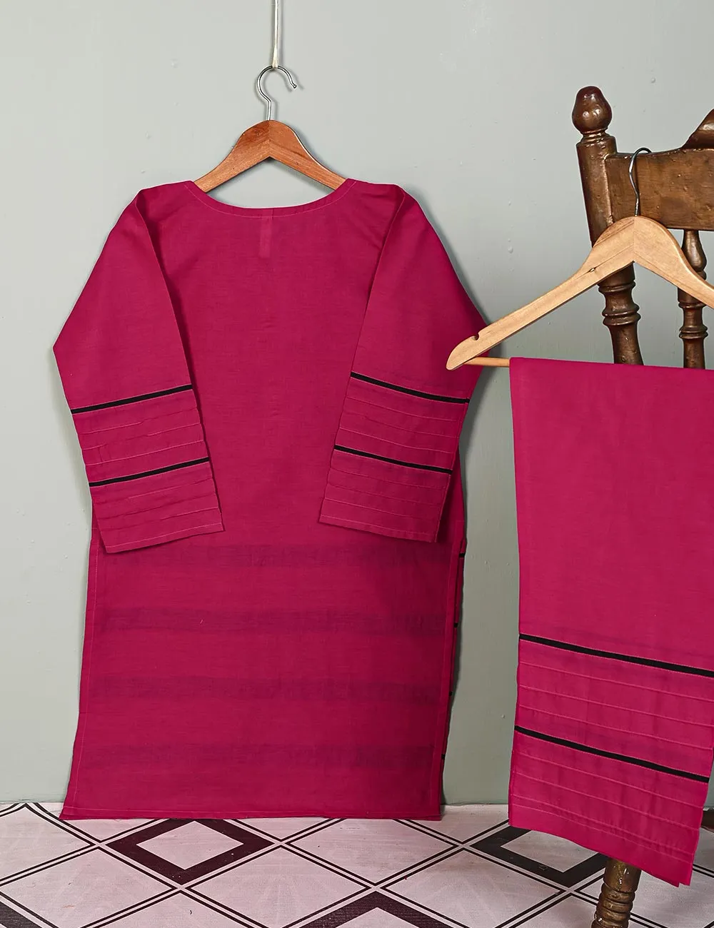 STP-006A-Fuchsia - 2Pc Cotton Stitched