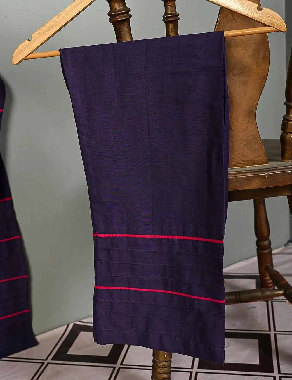 STP-006B-Purple - 2Pc Cotton Stitched