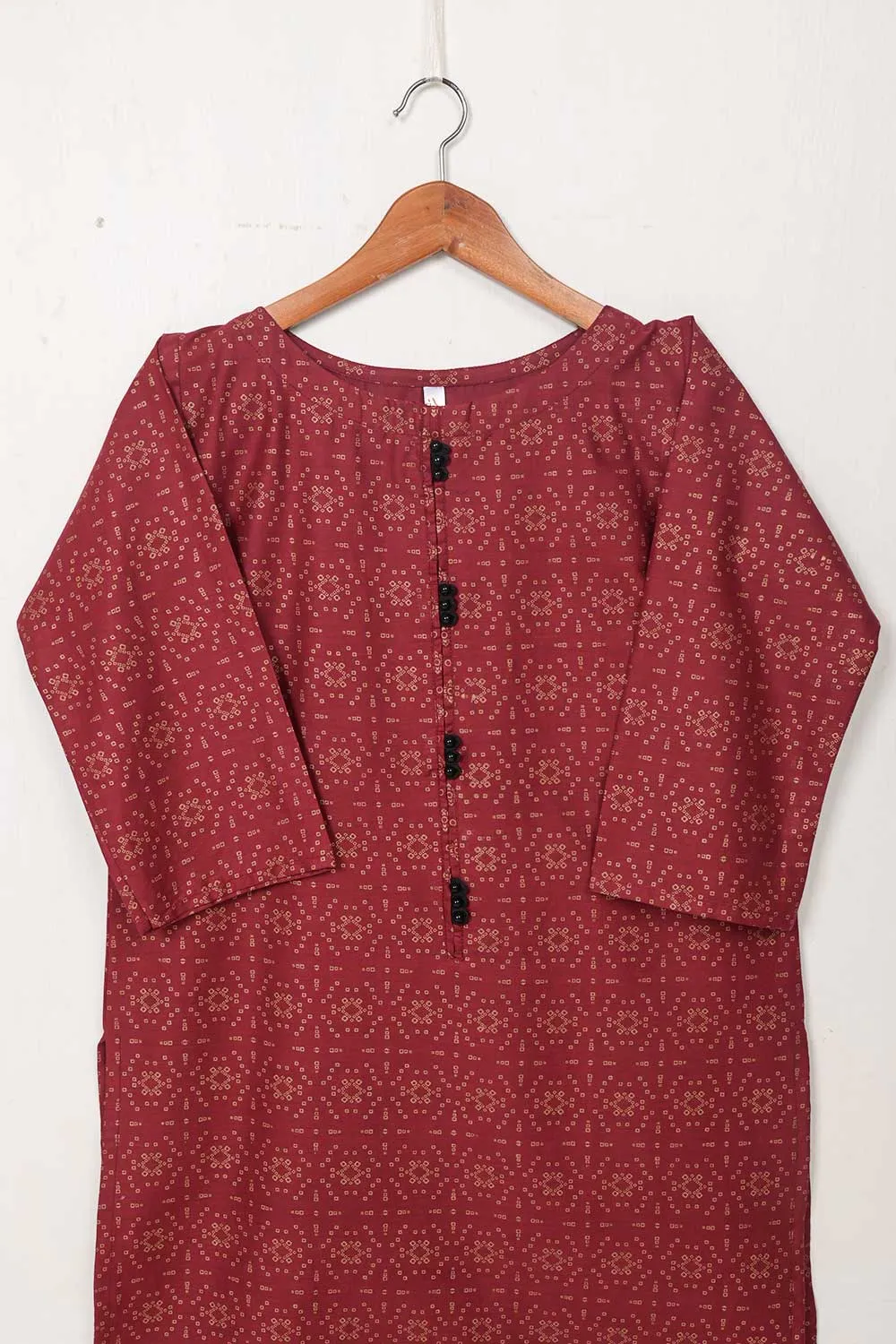 STP-031A-Maroon - 2Pc Cotton Printed Stitched