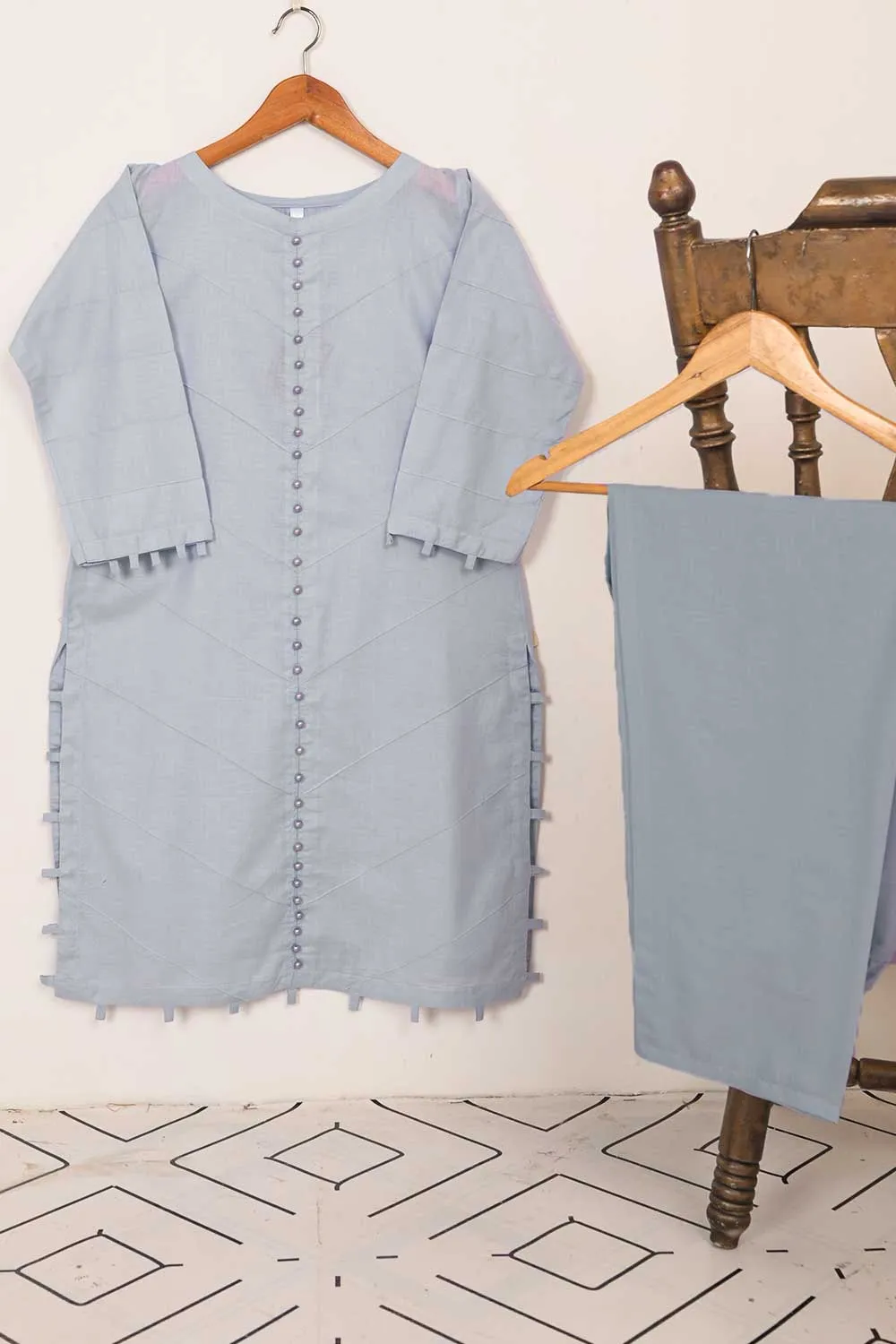 STP-034B-LightPurple - 2PC COTTON STITCHED