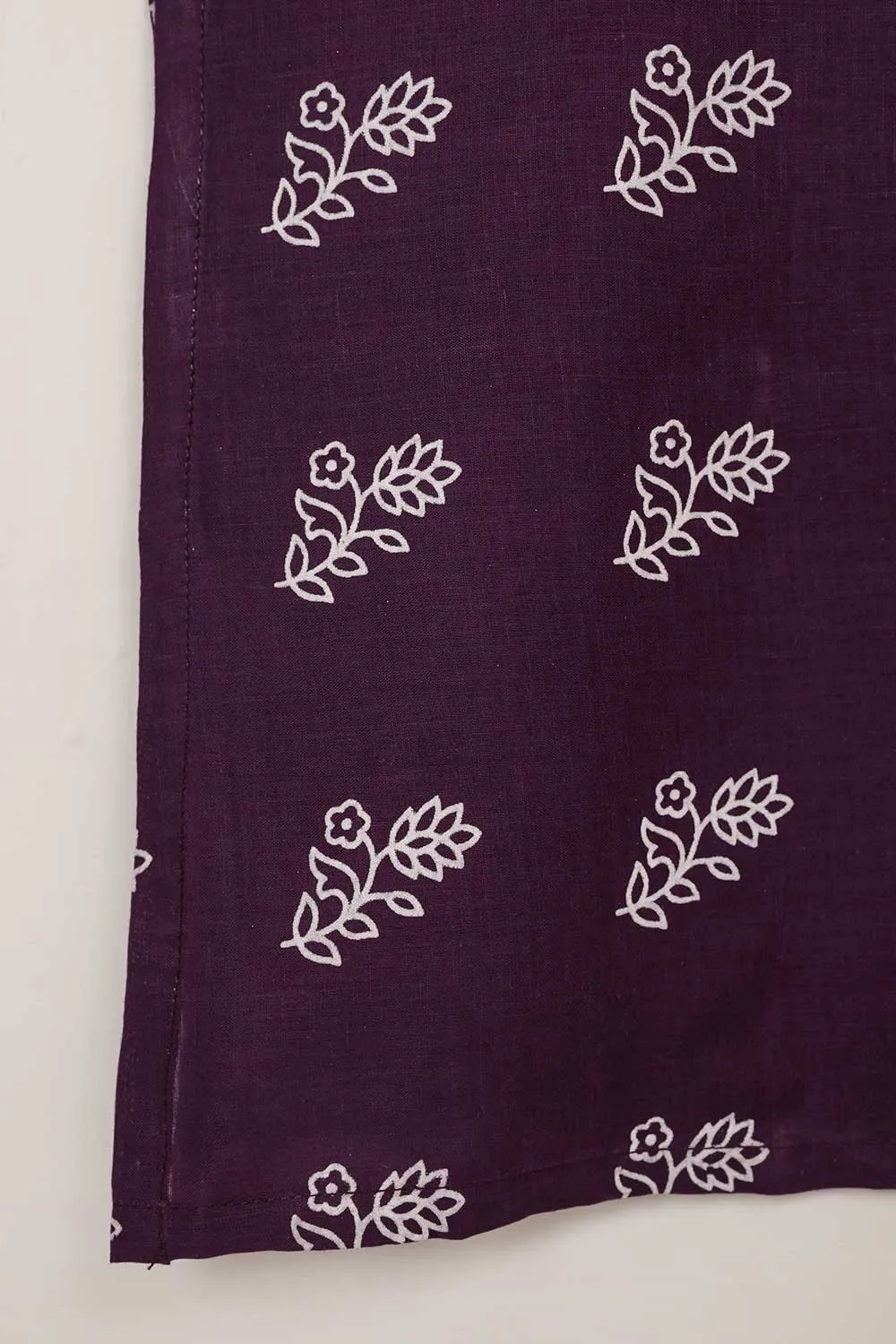 STP-036B-Dark Purple - 2PC COTTON STITCHED