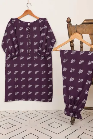 STP-036B-Dark Purple - 2PC COTTON STITCHED