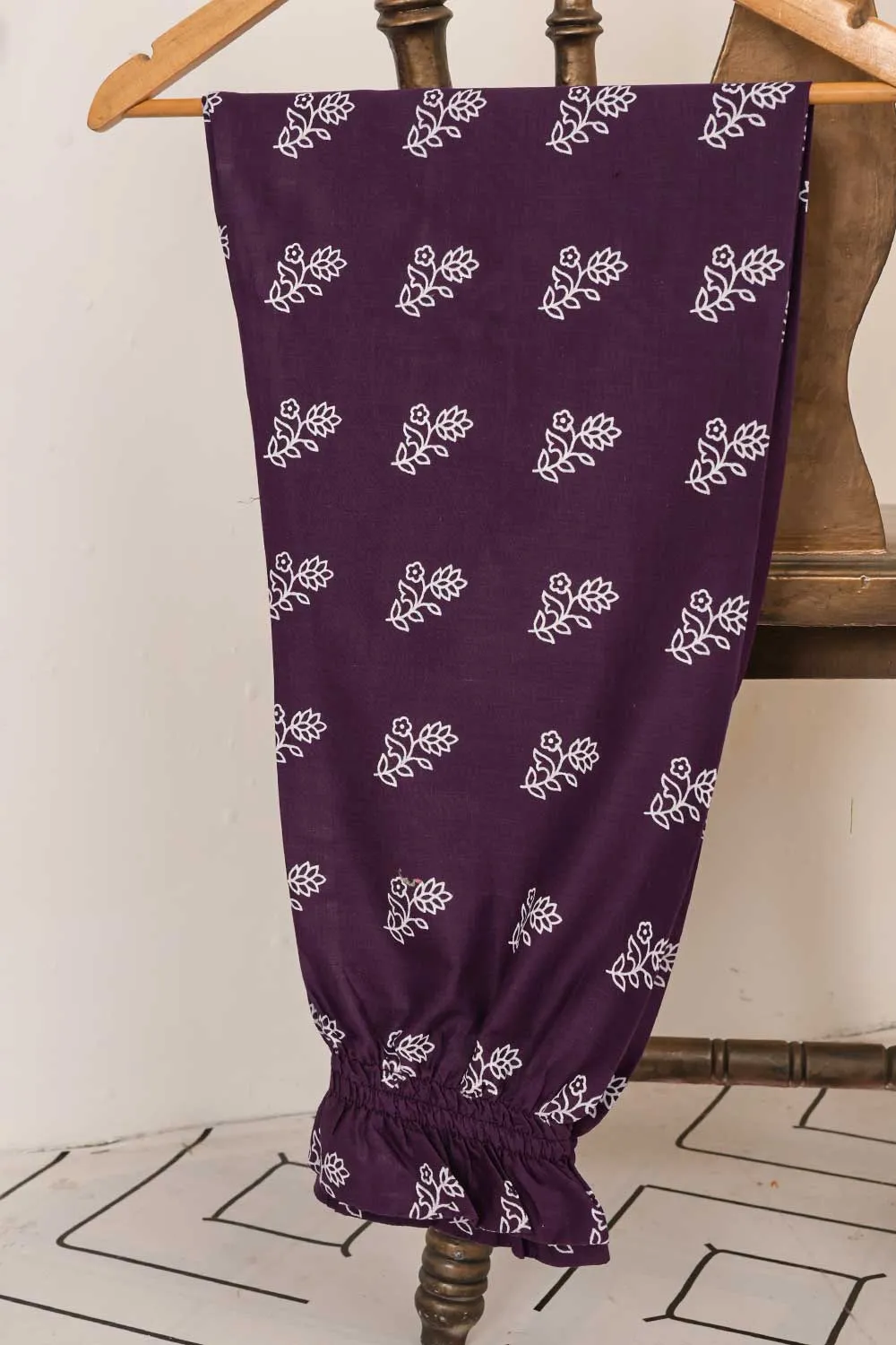 STP-036B-Dark Purple - 2PC COTTON STITCHED