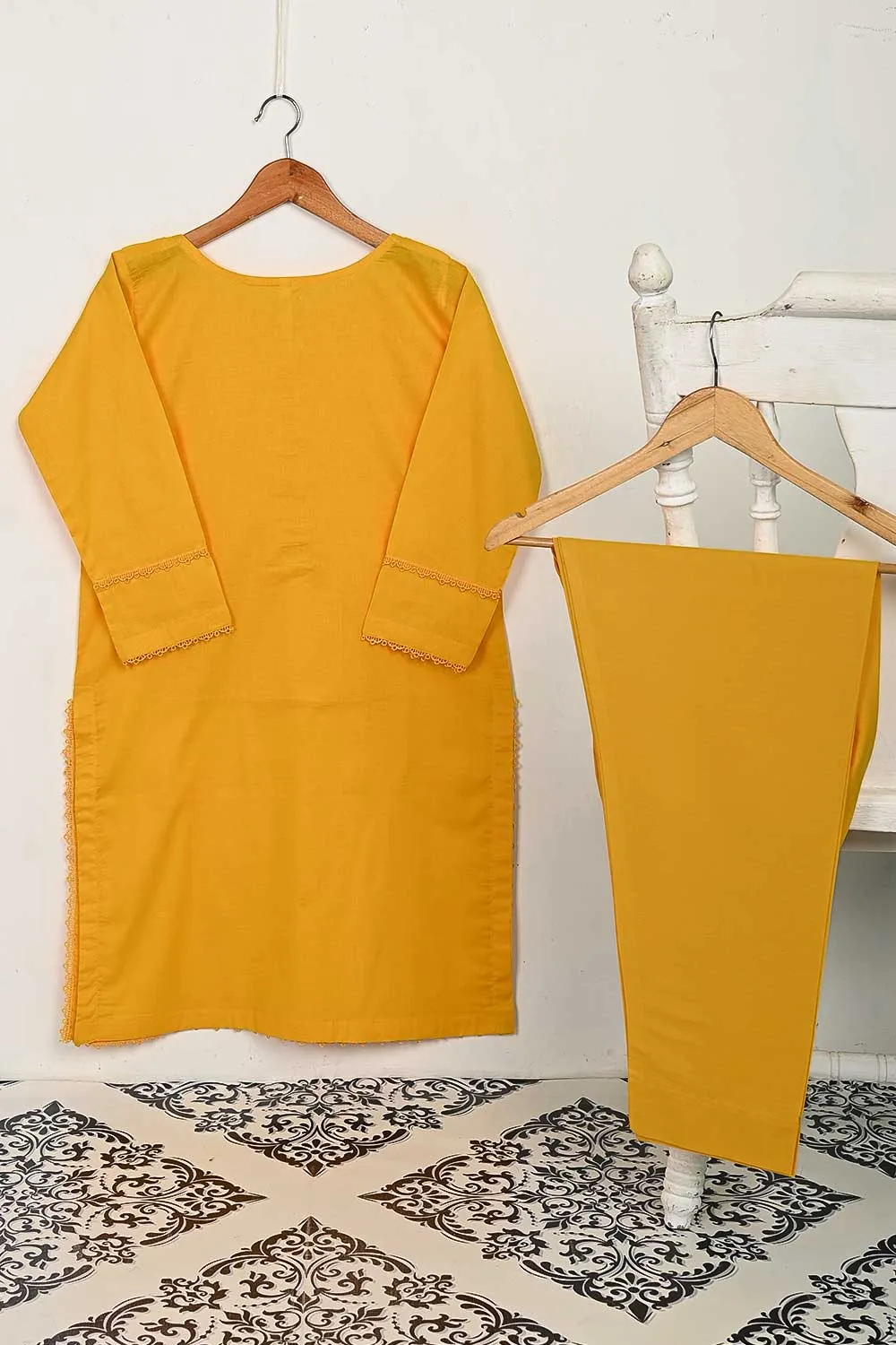 STP-137A-Yellow - 2PC COTTON STITCHED