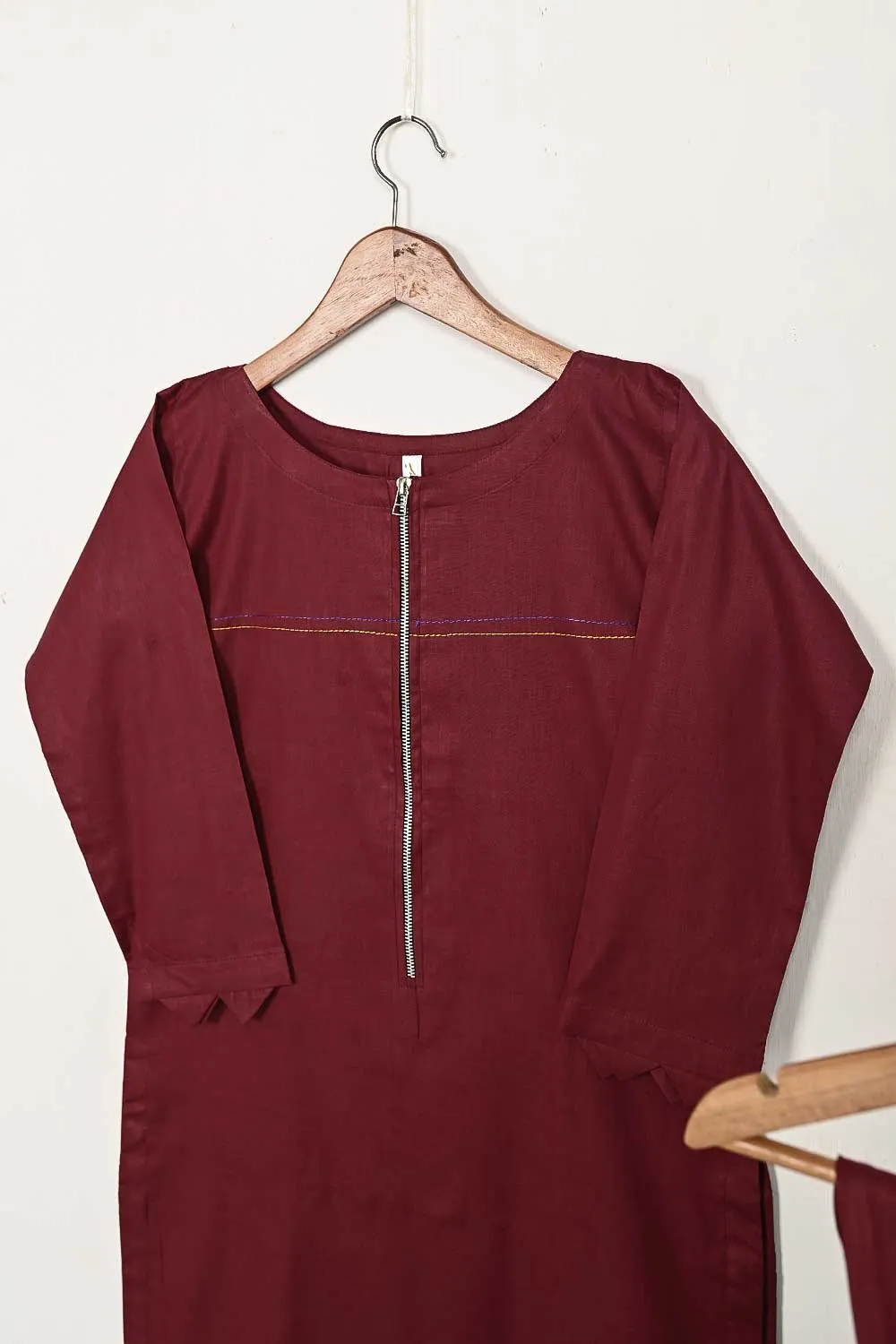 STP-139A-Maroon - 2PC COTTON STITCHED