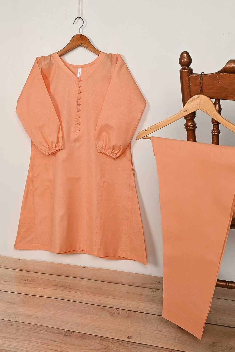 STP-160B-Orange - 2PC JACQUARD PAPER COTTON STITCHED
